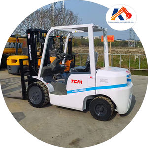Montacargas Diésel Mini Japonés Usado de 3 Toneladas con Mástil de 3 Etapas TCM TCM30 FD30 para Uso en Interiores, Operación de Pie, en Venta a Bajo Precio - Product Image 1