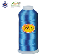 Haute qualité 100% rayonne teint 150G Polyester 250D 150D 120D rouge doré Viscose fil à broder pour la couture et le Crochet