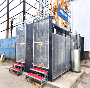 Elevador/Polipasto de Obra de Tres Ruedas con Dos Cestas, Capacidad de Carga Nominal de 3.0t, Componente de Motor Principal - Product Image 3