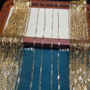 Goldsteine Geometrische Kette Halskette 18 Karat Gold Kette AU750 Handmade Collection Chain