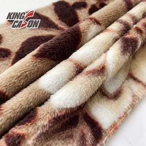 Kingcason Bán Buôn Giá Thấp Làm Thế Nào Bán Hai Bên In Dệt Kim Flannel Lông Cừu Vải Ghi Trong Hàng May Mặc Chăn Cho Phụ Nữ - Product Image 6