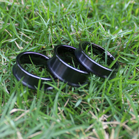 Großhandel 10mm Schwarz Weiß Keramik Keramik Edelstahl Titan Wolfram Ring Core Blank für Inlay Shell DIY Schmuck band