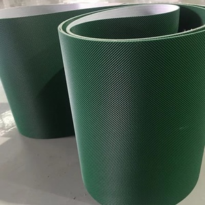 Corrugated <b>Paper</b> Line Diamond <b>Pattern</b> PVC Belt, Green Electronic Logistics Industry Conveyor Belt - Product Image 3