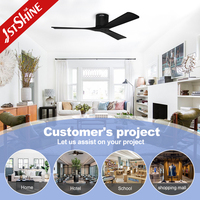 Ventilateur de plafond 1stshine à pales en bois massif, télécommande, personnalisable OEM/ODM, économe en énergie, innovant, durable, avec moteur DC longue durée