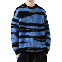 Pull en mohair tricoté de luxe unisexe Shinesia ODM, personnalisable, surdimensionné, pour homme, vêtements en tricot d'hiver