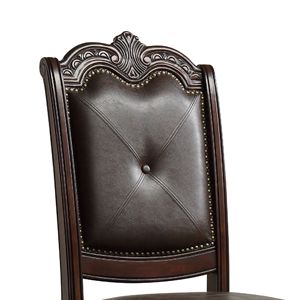 DB เก้าอี้ด้านข้างสำหรับรับประทานอาหารแบบดั้งเดิมเบาะหนังเทียมหุ้มด้วยเบาะที่นั่งด้านหลังกระดุมที่สวยงาม - Product Image 3