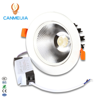 Plafonnier encastré rond LED COB 5W 10W 15W pour intérieur, projecteur LED, spot, éclairage ponctuel