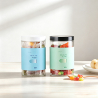 Botol Kaca Food Grade 1000ml dengan Warna dan Label Kustom, Tutup Sekrup, untuk Penyimpanan Suplemen Makanan Kering Bubuk