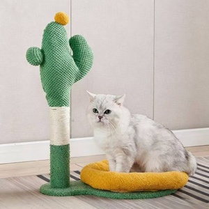 โครงปีนป่ายแมวรูปกระบองเพชรแบบใหม่ ต้นไม้แมวอเนกประสงค์ แข็งแรง ทนทาน อุปกรณ์สัตว์เลี้ยงสำหรับแมว ของเล่นแมว ต้นไม้ปีนป่ายแบบตั้งพื้น - Product Image 4