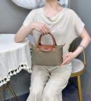 Sac fourre-tout durable en tissu Oxford avec garniture en cuir véritable et bandoulière, fermeture éclair étanche, idéal pour les mariages, les affaires et les voyages