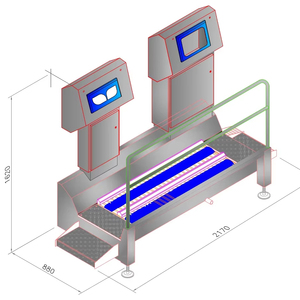 Station d'hygiène compacte personnelle Wilda Automation en acier inoxydable 2-en-1 (Nettoyage de semelles 1000 mm + Aspiration) Machine automatique 1 kW - Product Image 1