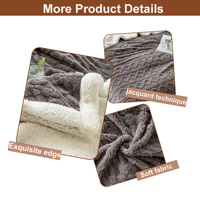Vente en gros d'usine, couverture en polaire double couche super douce et confortable pour l'hiver, couverture en sherpa jacquard personnalisée pour lit et canapé