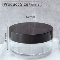 Boîtier compact rond en plastique de 20g à trois compartiments pour poudre libre, emballage personnalisé, outils de maquillage