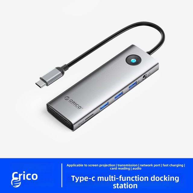 ORICO Type-C Aluminum Alloy Docking Station with for USB Ports 10 Ethernet Ports for Mac Mini