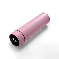 Gobelet étanche sous vide en acier inoxydable personnalisé contrôle de la température bouteille d'eau intelligente avec couvercle à LED fiole thermique étanche