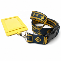 Échantillon gratuit, étiquette personnalisée, logo, fil métallique doré, cordon tissé détachable avec porte-badge