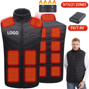 <span class=keywords><strong>Chaleco</strong></span> Térmico Personalizado con Logotipo, Negro, Sin Mangas, para Hombre, Recargable por USB, Resistente al Viento, Lavable - Product Image 1
