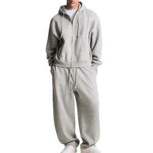 Ensemble de survêtement décontracté en coton zippé de haute qualité pour homme, idéal pour l'hiver – Prix bas - Product Image 1