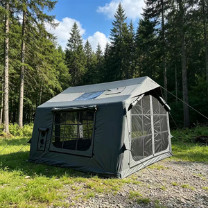 Tente de camping gonflable portable 300*265*210cm 210g Tissu en coton TC Double bâche en PVC Imperméable Quatre saisons - Product Image 2
