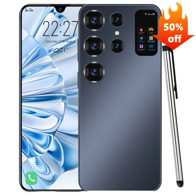 Ultra 5G S25 Original 7.2 Inch Smart Phone 16GB+1TB Memory 108MP Beauty Camera 144Hz Refresh Rate for Gaming English Operating