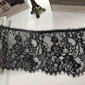 ERKOUMI Premium 17CM <span class=keywords><strong>Dentelle</strong></span> Guipure en Nylon Non Extensible à Bordure en <span class=keywords><strong>Dentelle</strong></span> et Motif Cils en Fil Pressé pour la Confection de Robes En Stock - Product Image 1