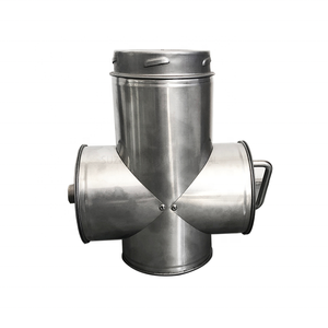 Raccord en T croisé à 4 voies en acier inoxydable pour cheminée, connecteur d'évacuation pour poêle à bois, accessoires <span class=keywords><strong>de</strong></span> foyer, design moderne - Product Image 5