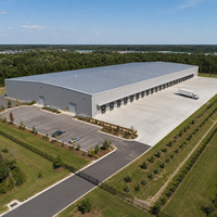 Entrepôt préfabriqué en structure métallique, résistant aux séismes, à plusieurs emplacements de chargement, kits d'atelier métallique préfabriqués, bâtiment de stockage