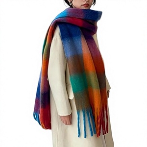 Wholesale <b>Women's</b> <b>Winter</b> Polyester <b>Scarf</b> Soft Lightweight Breathable Elegant Long Solid Neck Shawl Luxury Style Custom Color - Product Image 1