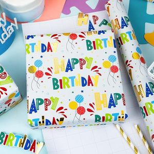 Colored aluminum coated cartoon balloon birthday gift <b>wrapping</b> <b>paper</b> fashionable and youthful gift <b>paper</b> for giving to friends - Product Image 6