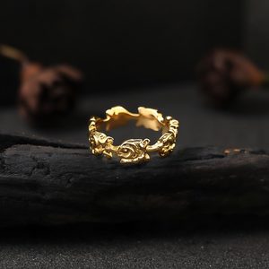 Fashion <b>Rings</b> PVD <b>Gold</b> Plated 316L Stainless Steel Sustainable Resistant Design - Product Image 3