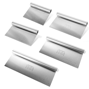 Utensilio de cocina de acero inoxidable para hornear, rascador de pastelería, masa, Pizza, cortador con medición, 15/20/22/25/30cm - Product Image 2