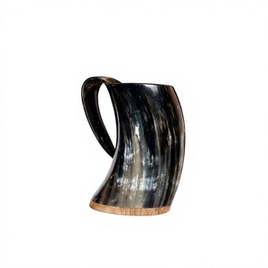 Juego de Tazas de Cuerno de Búfalo Vikingas Premium Hechas a Mano, Modernas, Impermeables, Diseño Clásico de Calidad Estándar, con Asa Resistente - Product Image 5