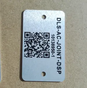 Piastra metallica anodizzata in alluminio anodizzato personalizzata da 2*2 pollici con Logo aziendale QR Code - Product Image 5