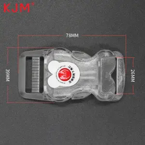 맞춤형 로고 LED 라이트 개 목걸이, 퀵 릴리즈 투명 플라스틱 버클 파워 익스텐션 락 - Product Image 3
