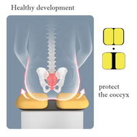 Coussin ergonomique en mousse à mémoire de forme Coccyx avec bande pour chaise d'école