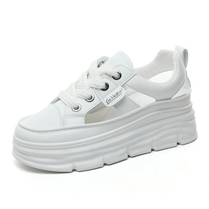 W3607 Mocassins d'été pour femmes, nouvelles chaussures à plateforme ajourées, sandales décontractées polyvalentes et tendance, respirantes à semelle épaisse - Product Image 5