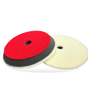 Almohadillas de pulido de terciopelo estilo japonés de 5 pulgadas (130 mm) de lana de cordero 100% para cuidado automotriz, <span class=keywords><strong>corte</strong></span> ligero y encerado, OEM para carrocerías de automóviles - Product Image 1