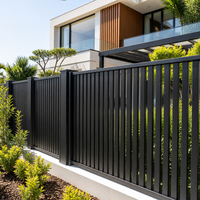 Panneaux de clôture en aluminium résidentiels pour jardin et cour, résistants à la rouille, système de clôture décorative en métal pour la protection de l'intimité