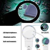TH-7026 professionnel 10LED lumière aidant les mains loupe