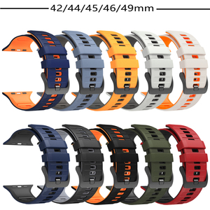 Bracelet pour <span class=keywords><strong>Apple</strong></span> <span class=keywords><strong>Watch</strong></span> 49mm 44mm <span class=keywords><strong>45mm</strong></span> 46mm 42mm, bracelet de <span class=keywords><strong>sport</strong></span> en silicone souple, Iwatch Série 11 10 9 8 <span class=keywords><strong>7</strong></span> SE3 6 5 Ultra 3 49mm - Product Image 6