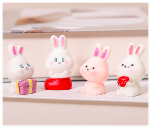 Figuras de Conejitos de Resina en 3D, Miniaturas de Conejos de Juguete, Coleccionables, Decoración de Pascua, Manualidades, Duraderas, de Dibujos Animados, para Jardín, Venta al por Mayor - Product Image 6