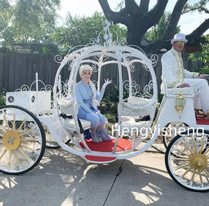 Carruaje de caballos clásico hecho a mano 4 ruedas Cenicienta Carriae para graduación Venta caliente Eventos y aventuras al aire libre - Product Image 6