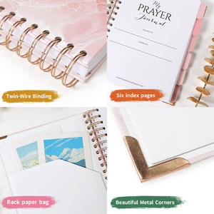 Myway Wholesale 2026 <strong>Printed</strong> <strong>Hardcover</strong> Spiral Prayer Notebook Customized Design Index <strong>Bible</strong> Planner Journal Notebook - Product Image 4