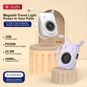 ZUZG 10000mAh 22.5W PD20W LED Type-C Magnetic Wireless Fast Charging Portable <strong>Power</strong> Bank With Charging Cable - Product Image 2