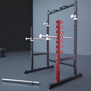 SP SP-1360 Soporte <span class=keywords><strong>de</strong></span> Sentadillas Metálico Multifuncional <span class=keywords><strong>de</strong></span> Media Estructura, 187x103x110cm, para Entrenamiento <span class=keywords><strong>de</strong></span> Fuerza y Ejercicio Funcional en Interiores - ¡Oferta Especial! - Product Image 3