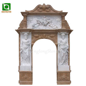 Villa Main Gate Building decorativo Beige arenaria figura greca statua intagliata porta Surround - Product Image 3