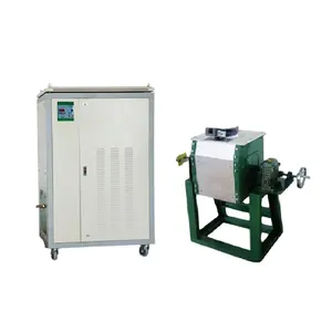 Small capacity 50 kg induction melting furnace for iron cooper bronze aluminum sliver melting