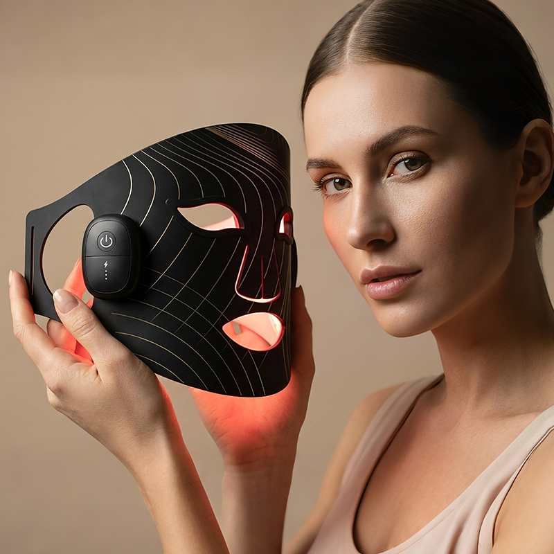 Custom Private Label 510K Wireless Home Use Beauty Red Light Therapy Infrared Light Eye Face Led Facial Mask