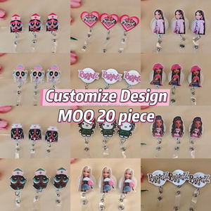 Cadeaux de remise de diplôme, porte-badge en acrylique, porte-carte d'identité pour infirmière, étudiant, avec clips, porte-badge Bratzs, accessoires pour infirmières - Product Image 4