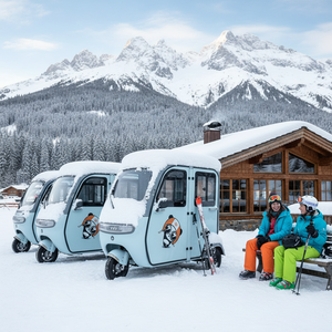 Tricycle électrique HLD Auto Rickshaw fermé, autonomie de 60 km, 800 W, pour trajets urbains, avec <span class=keywords><strong>espace</strong></span> de rangement et climatisation - Product Image 3